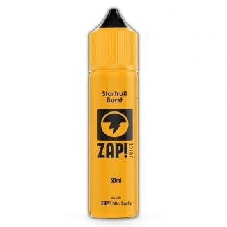 Zap Starfruit Burst 50ml 0mg + Free Nic Salt Nicotine Shot