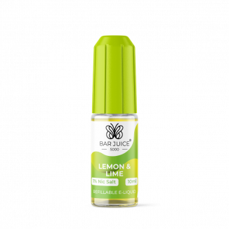 Bar Juice 5000 Lemon Lime E-Liquid Nic Salt Puff Bar Flavoured 10ml 1% 2% 10mg 20mg