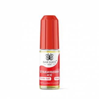 Bar Juice 5000 Strawberry Ice E-Liquid Nic Salt Puff Bar Flavoured 10ml 1% 2% 10mg 20mg