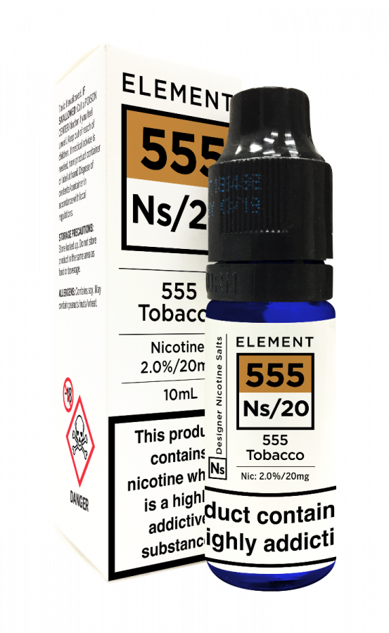 Elements Designer Nic Salts 555 Tobacco 10ml 