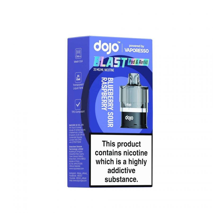 Vaporesso Dojo Blast Prefilled Pods Blueberry Sour Raspberry