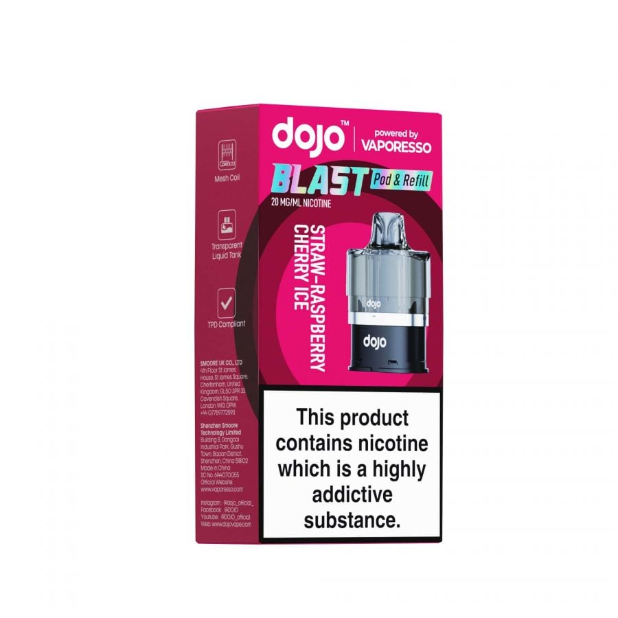 Vaporesso Dojo Blast Prefilled Pods Straw-Raspberry Cherry Ice