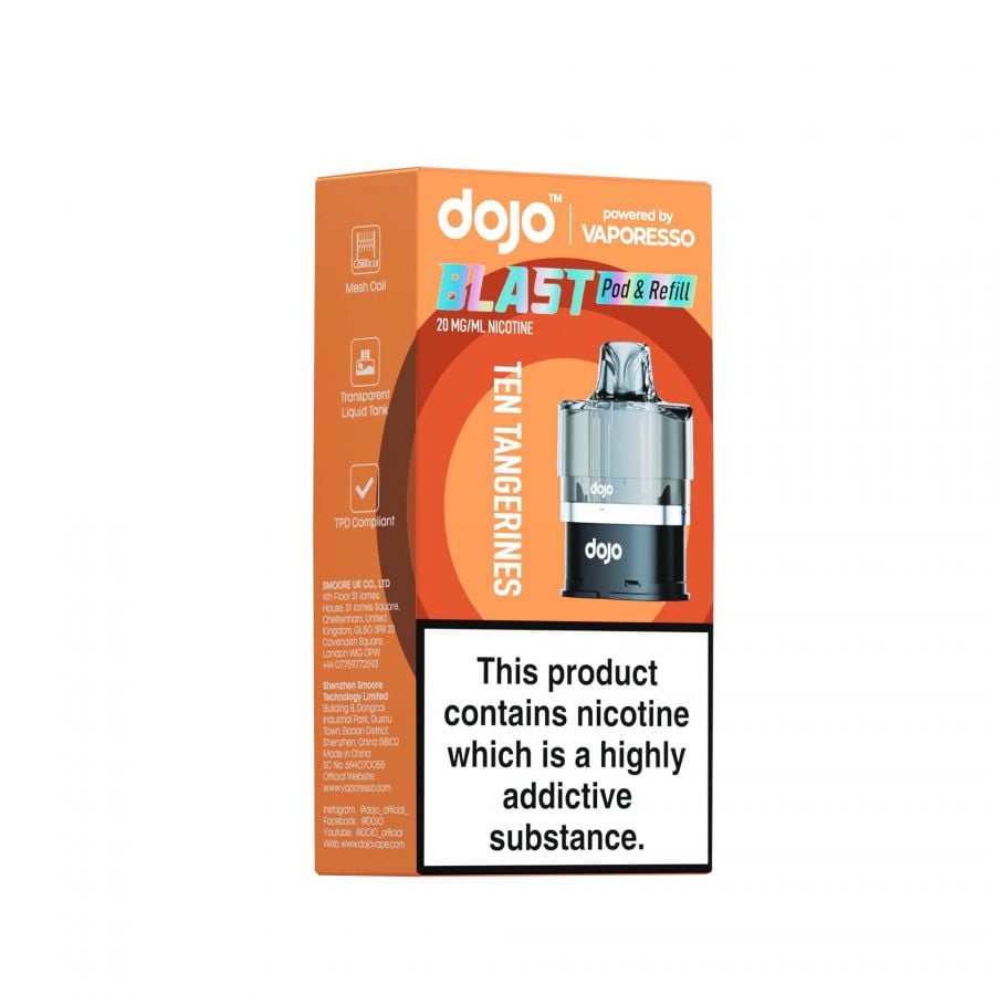 Vaporesso Dojo Blast Prefilled Pods Ten Tangerines