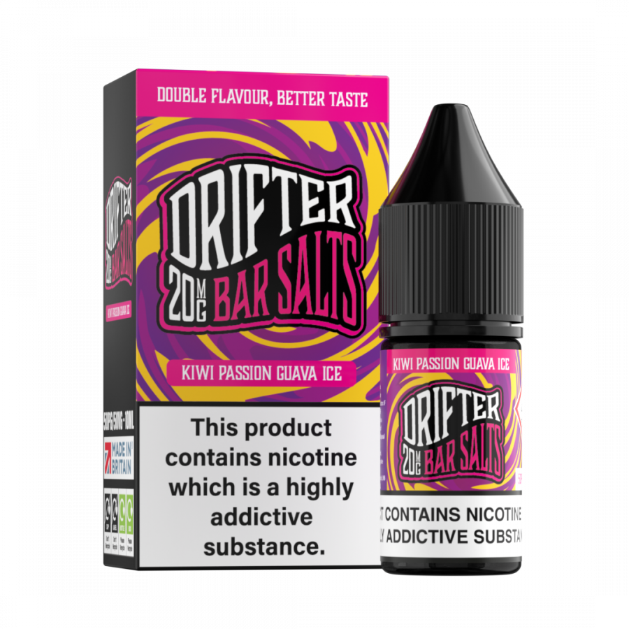 Kiwi Passion Guava Ice Drifter Bar Salts Nic Salt E-Liquid 10ml