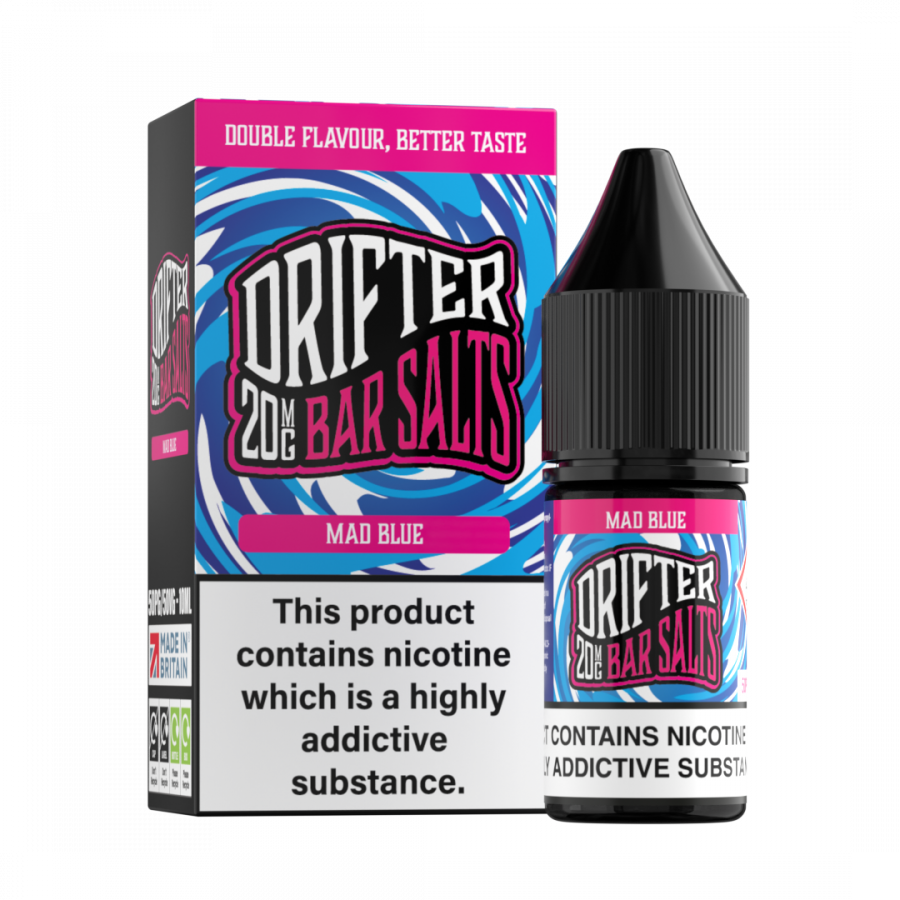 Mad Blue Drifter Bar Salts Nic Salt E-Liquid 10ml