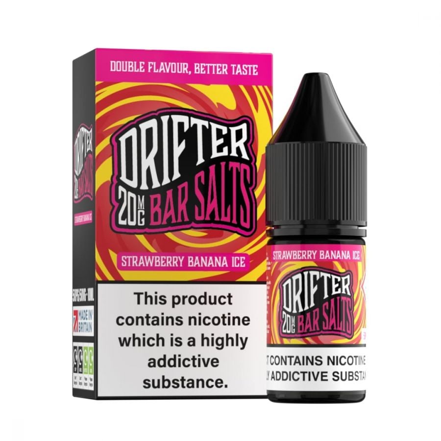 Strawberry Banana Ice Drifter Bar Salts Nic Salt E-Liquid 10ml