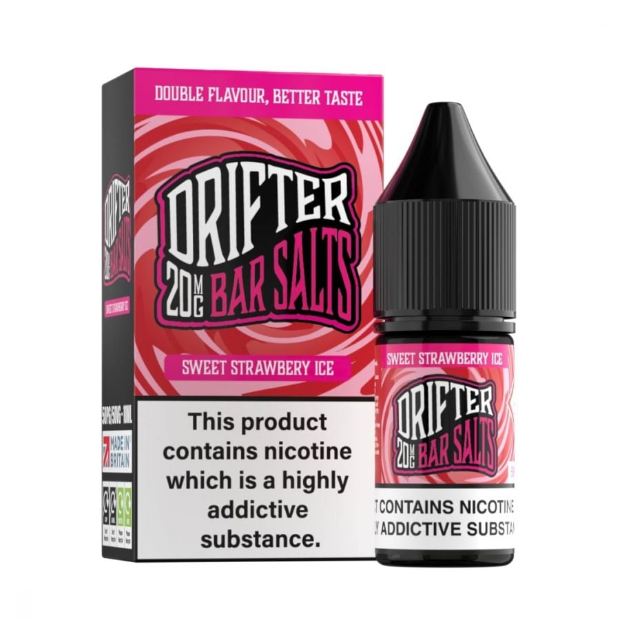 Sweet Strawberry Ice Drifter Bar Salts Nic Salt E-Liquid 10ml