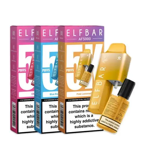 Elf Bar AF5000 Disposable Vape 10ml Refill 2ml Pod TPD