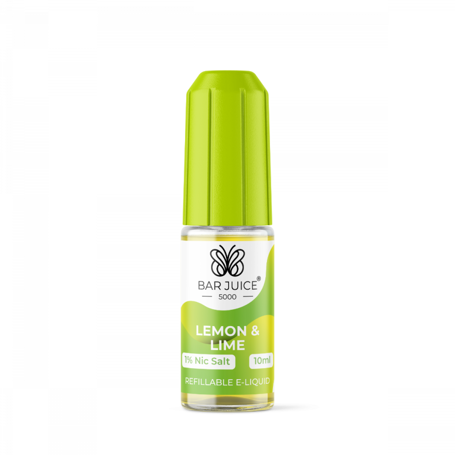 Bar Juice 5000 Lemon Lime E-Liquid Nic Salt Puff Bar Flavoured 10ml 1% 2% 10mg 20mg
