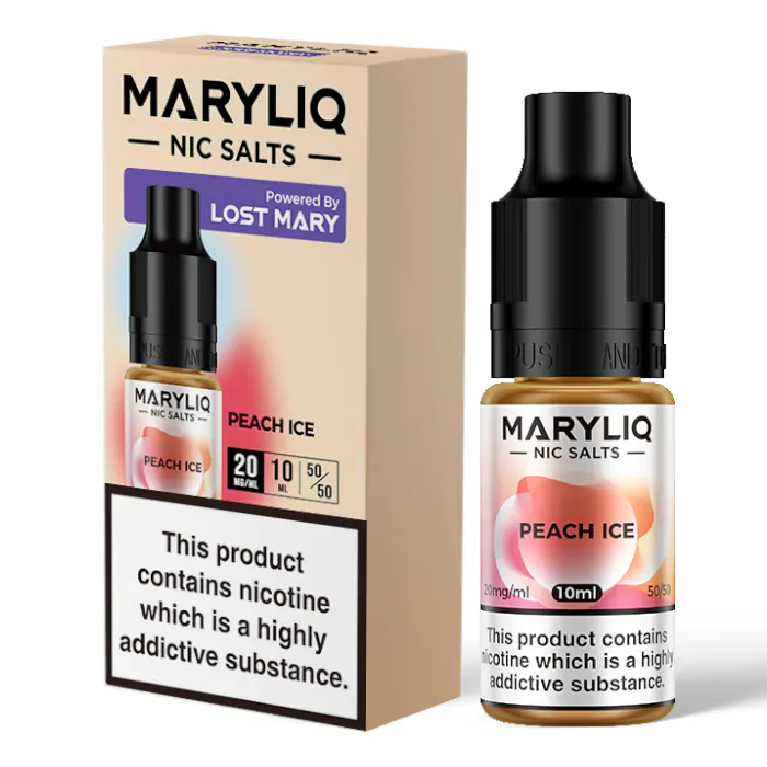 Peach Ice Maryliq Nic Salt E-Liquid by Lost Mary