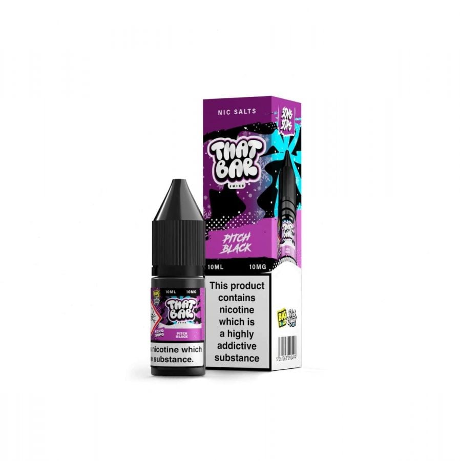 Pitch Black Nic Salt E-Liquid by That Bar Juice 10ml
