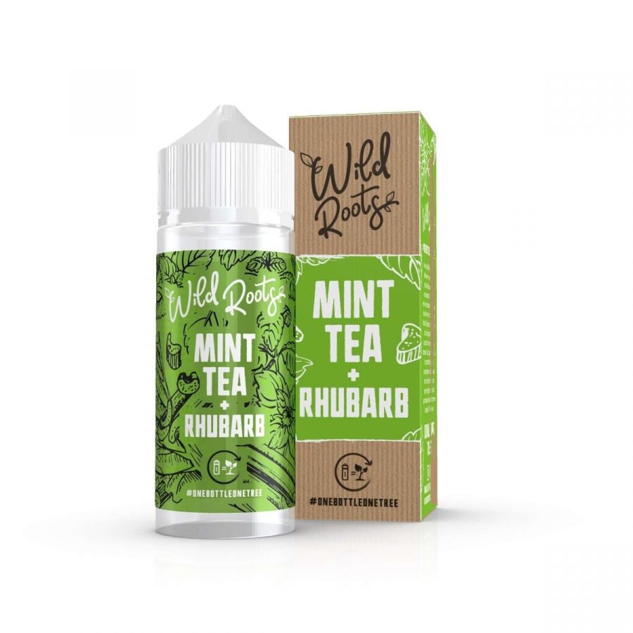 Mint Tea & Rhubarb Shortfill E-liquid by Wild Roots 100ml
