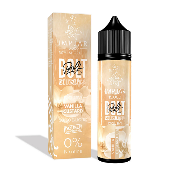 Vanilla Custard Shortfill E-Liquid by Imp Jar X Zeus Juice 50ml