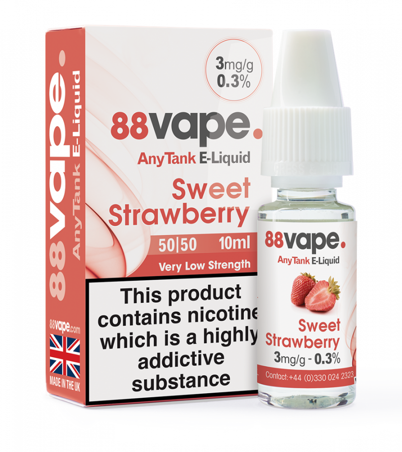 88Vape Anytank Sweet Strawberry E-Liquid 10ml