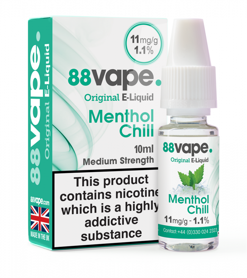 88Vape Menthol Chill E-Liquid 10ml