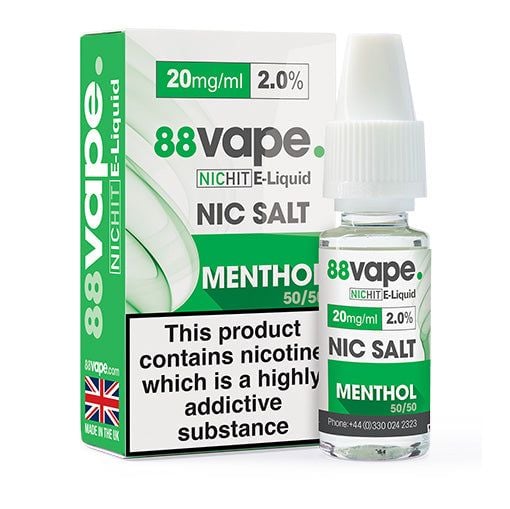 88Vape Menthol Nic Salt E-Liquid 10ml