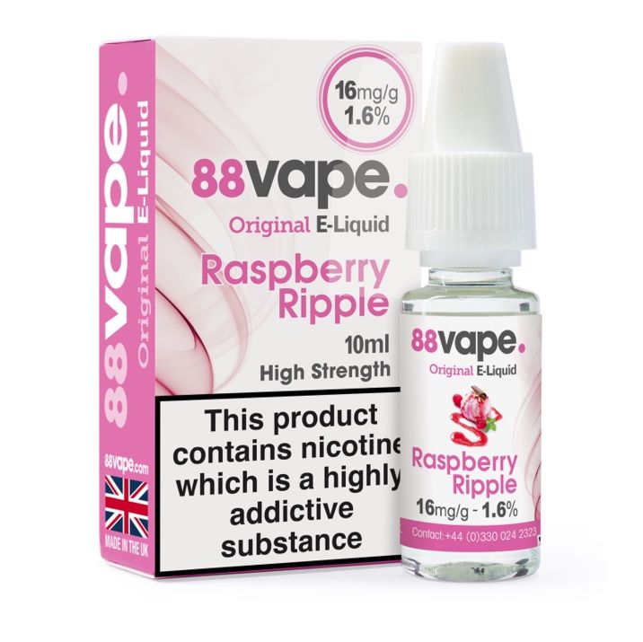 88Vape Raspberry Ripple E-Liquid 10ml 70/30