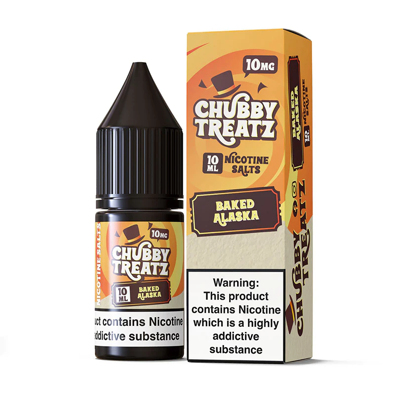 Baked Alaska Chubby Treatz Exceptional Vapes Limited Nic Salt E-Liquid 10ml 10mg 20mg 1% 2% Ice Cream Cake Flavour