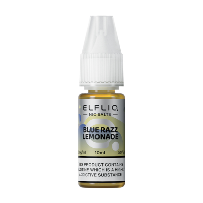 Elfliq Elf Bar E-Liquid 10ml Nic Salt 1% 2% 10mg 20mg Blue Razz Lemonade