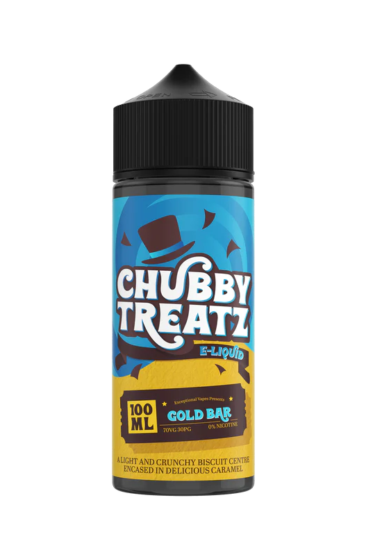 Chubby Treatz 100ml Shortfill E-Liquid Gold Bar