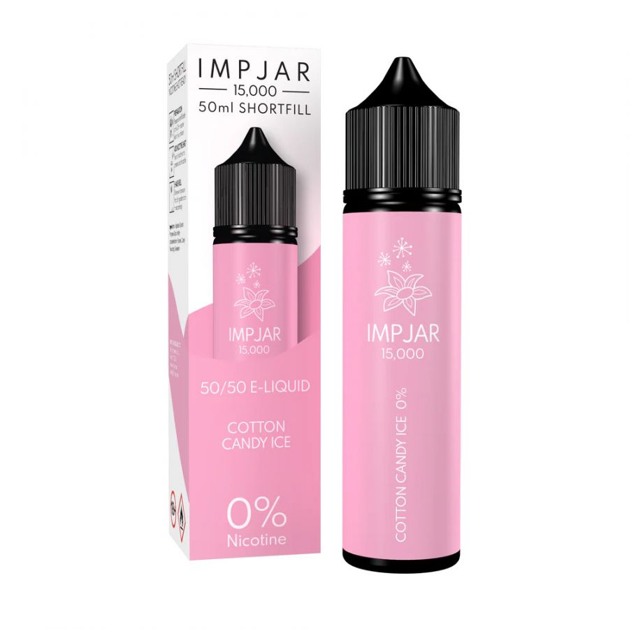 imp jar 15000 50ml shortfill cotton candy ice eliquid