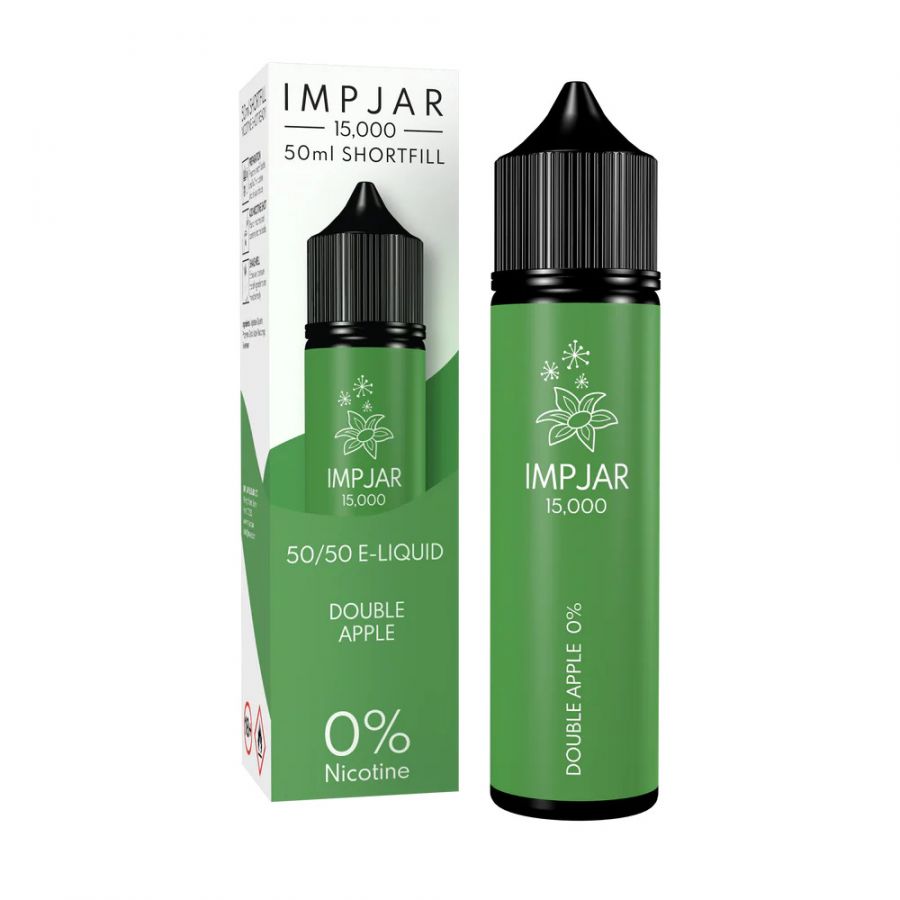 imp jar 15000 puff 50ml shortfill eliquid double apple