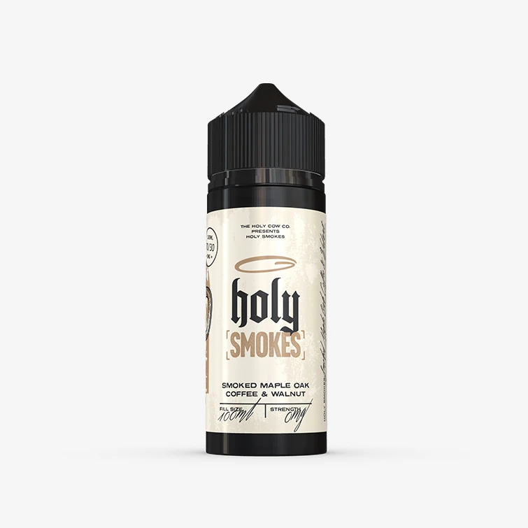 Holy Smokes Maple Oak Smoked Coffee and Walnut 100ml Shortfill E-Liquid