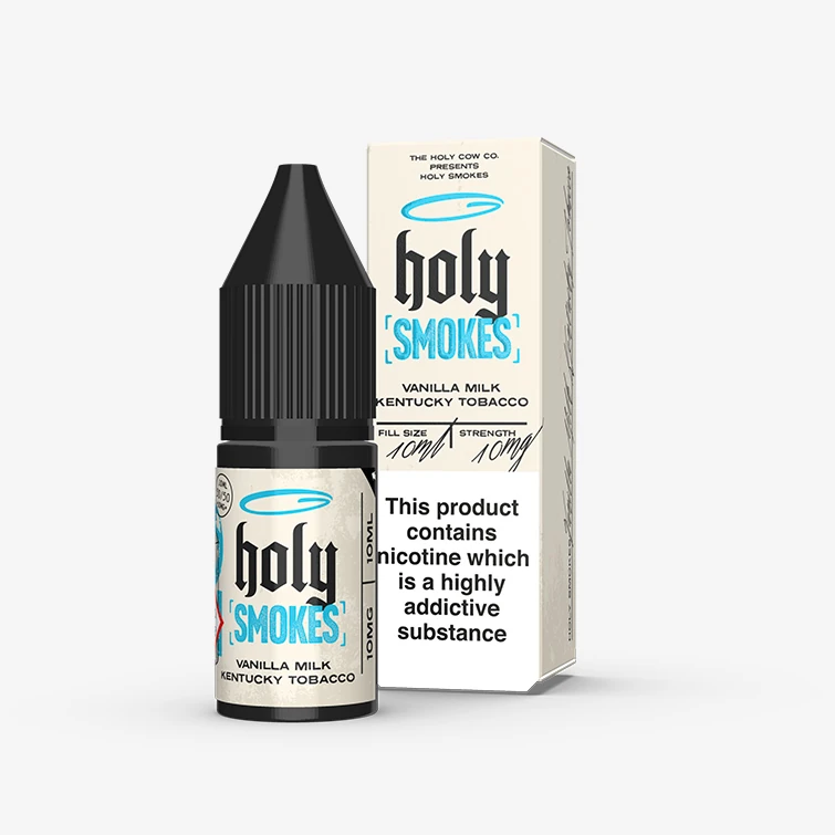 Holy Smokes Nic Salt E-Liquid Vanilla Milk Kentucky Tobacco 10ml