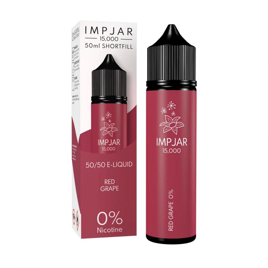 impjar 15000 puff 50ml shortfill red grape eliquid