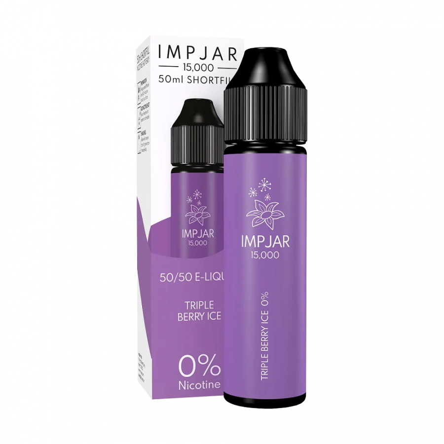 imp jar 15000 puff 50ml shortfill eliquid triple berry ice