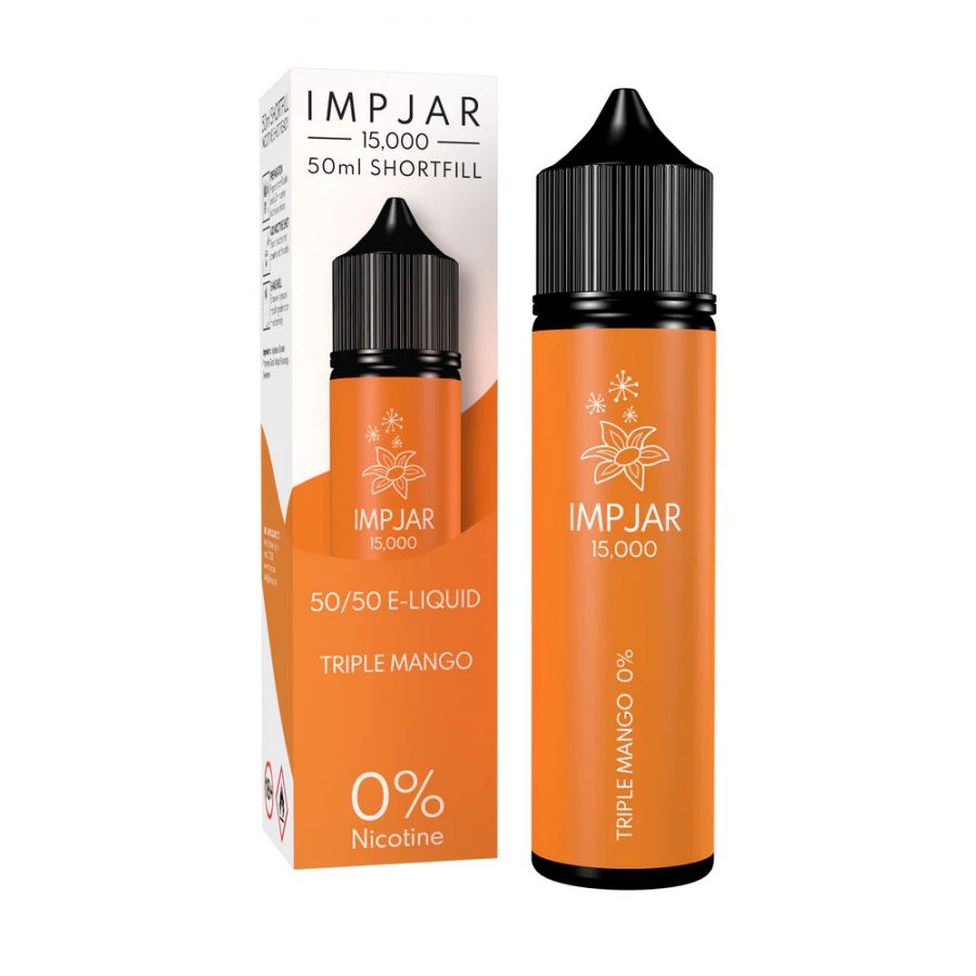 imp jar 15000 puff 50ml shortfill eliquid triple mango