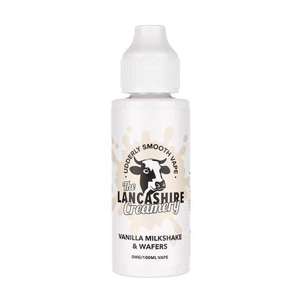 Vanilla Milkshake & Wafers Shortfill E-liquid by The Lancashire Creamery 100ml