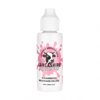 Strawberry Milkshake Deluxe Shortfill E-liquid by The Lancashire Creamery 100ml