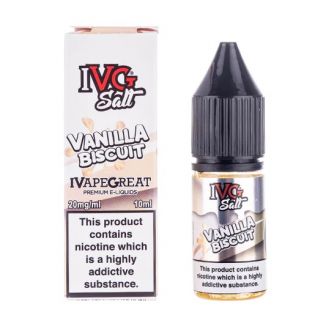 IVG Vanilla Biscuit Nic Salt E-Liquid 10ml I Vape Great 10mg 20mg