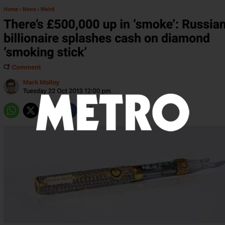 There’s £500,000 up in ‘smoke’: Russian billionaire splashes cash on diamond ‘smoking stick